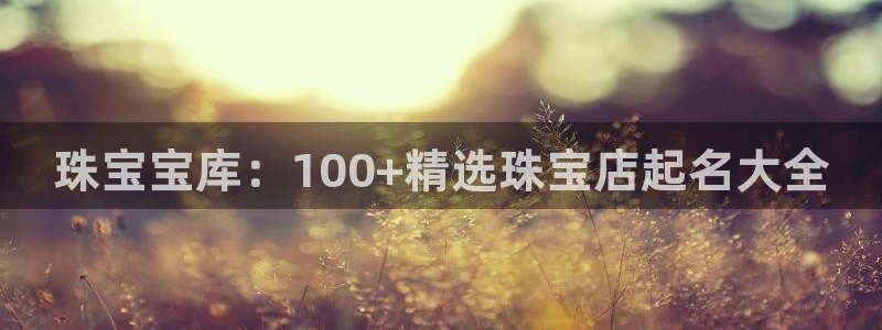 天宏娱乐管a事443593：珠宝宝库：100+精选珠宝店起名